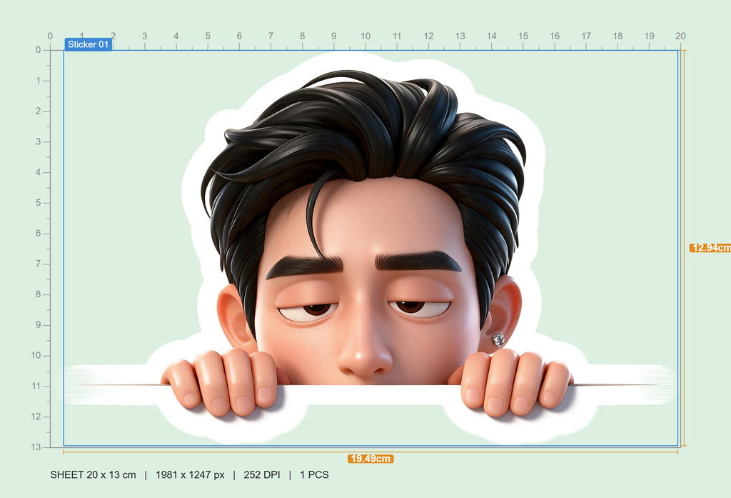 Song Peeking Sticker