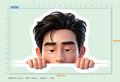 Song Peeking Sticker
