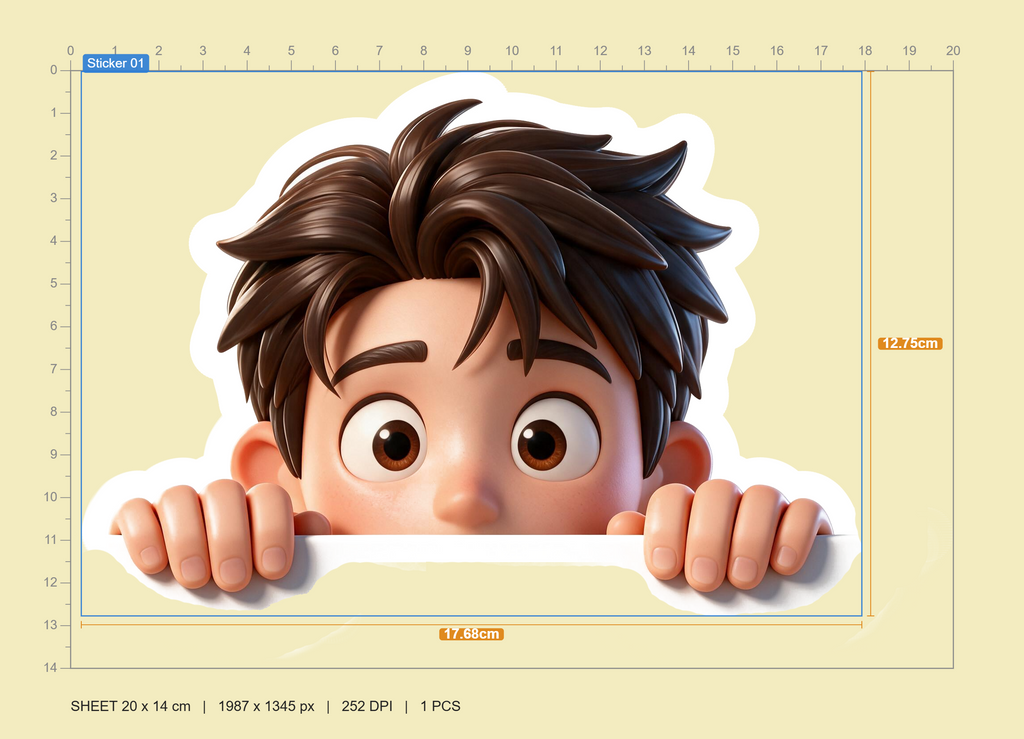 Zhang Peeking Sticker