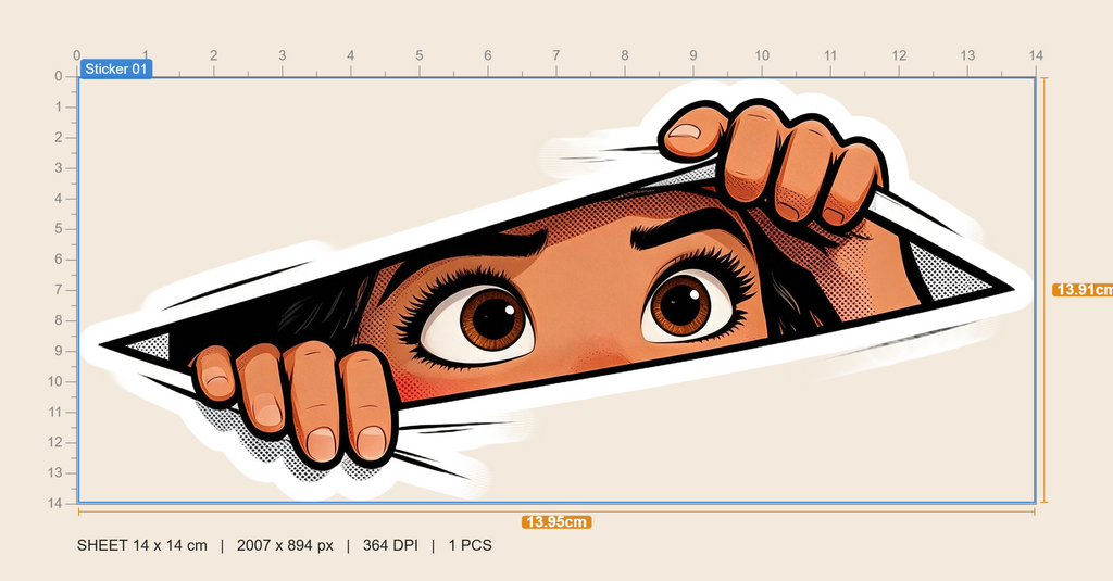 Moona Peeking Sticker