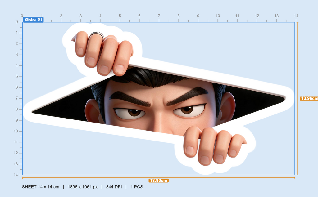 Choi Peeking Stickers