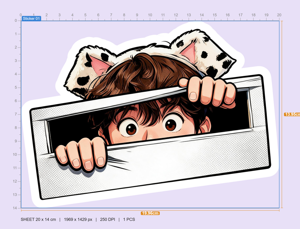 Byun Peeking Sticker