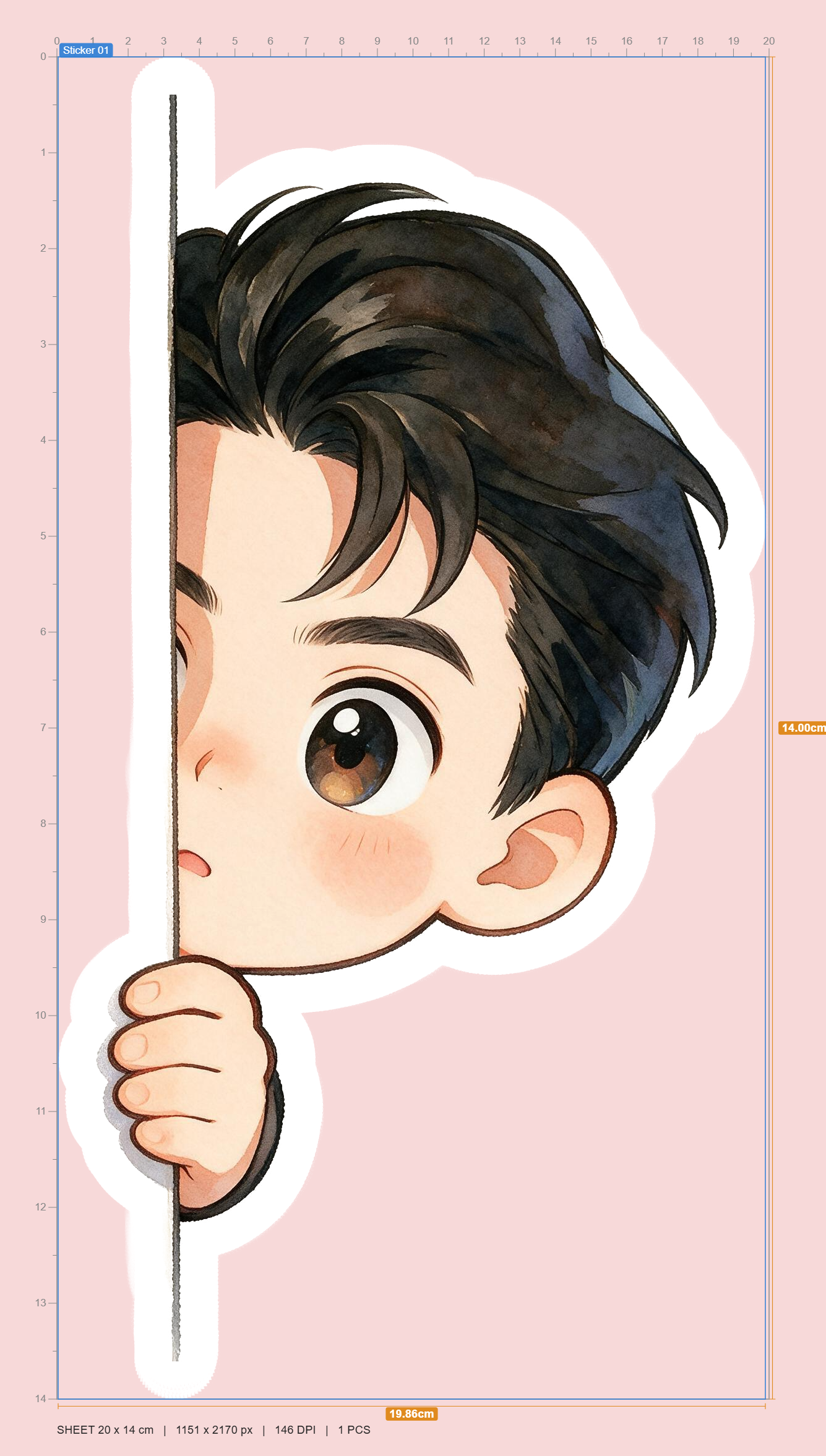 Oh Peeking Sticker