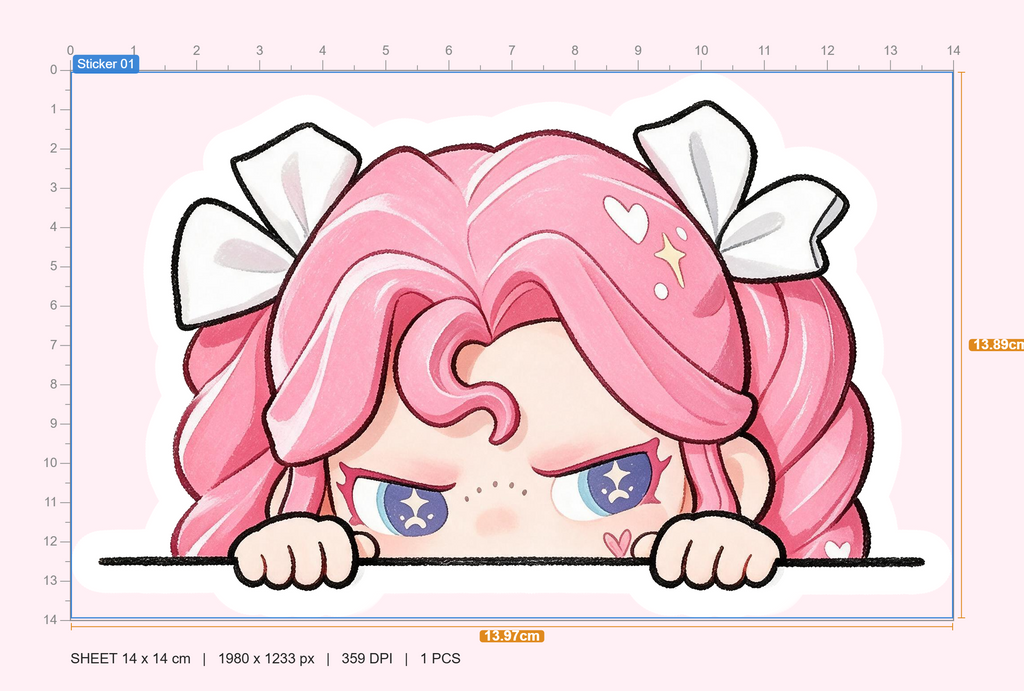 Dora Peeking Sticker