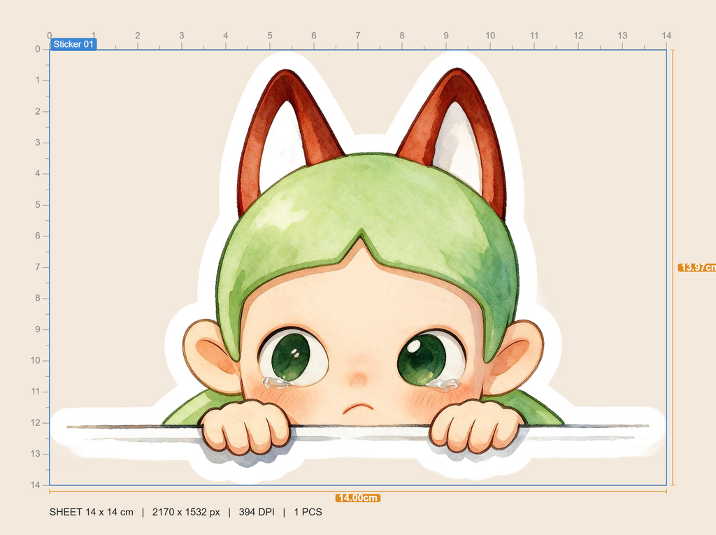 Zsiga Peeking Sticker