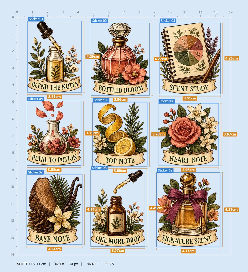Botanical Perfume Lab Sticker Pack
