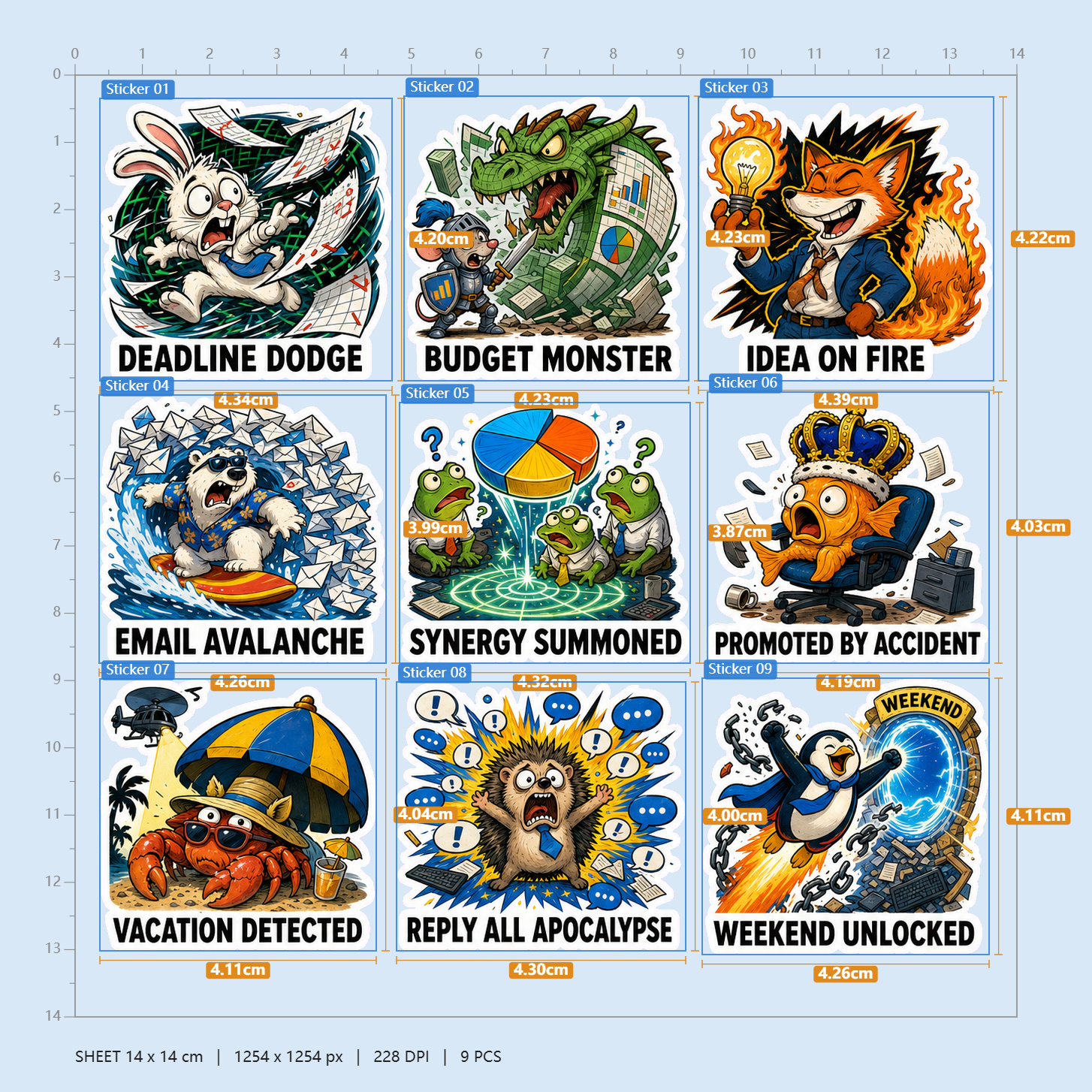 Workplace Chaos Sticker Pack