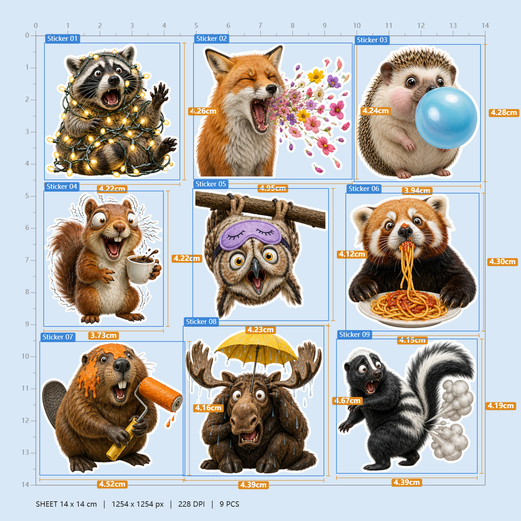 Wild Animal Reactions Sticker Pack