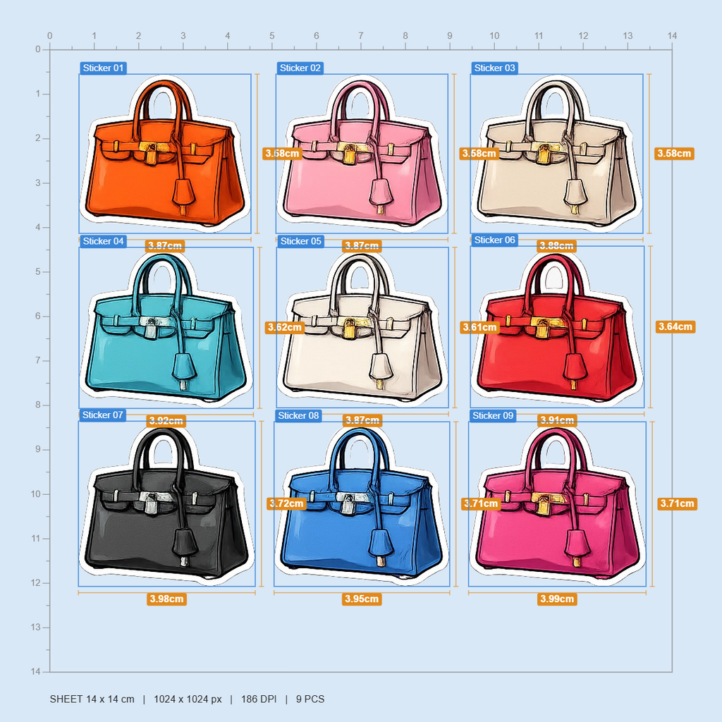Fashion Handbag Sticker Pack