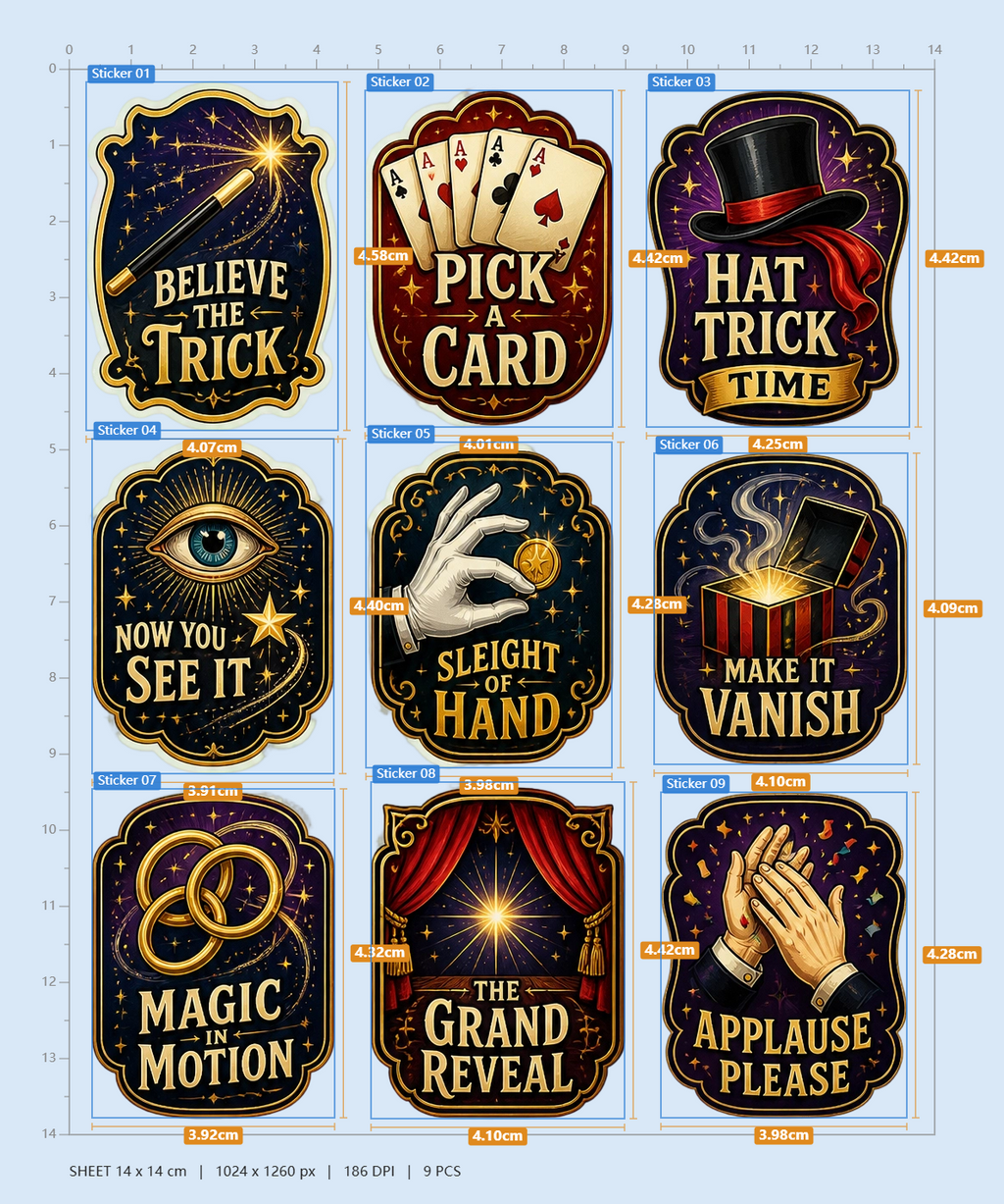 Magic Show Club Stickers Pack