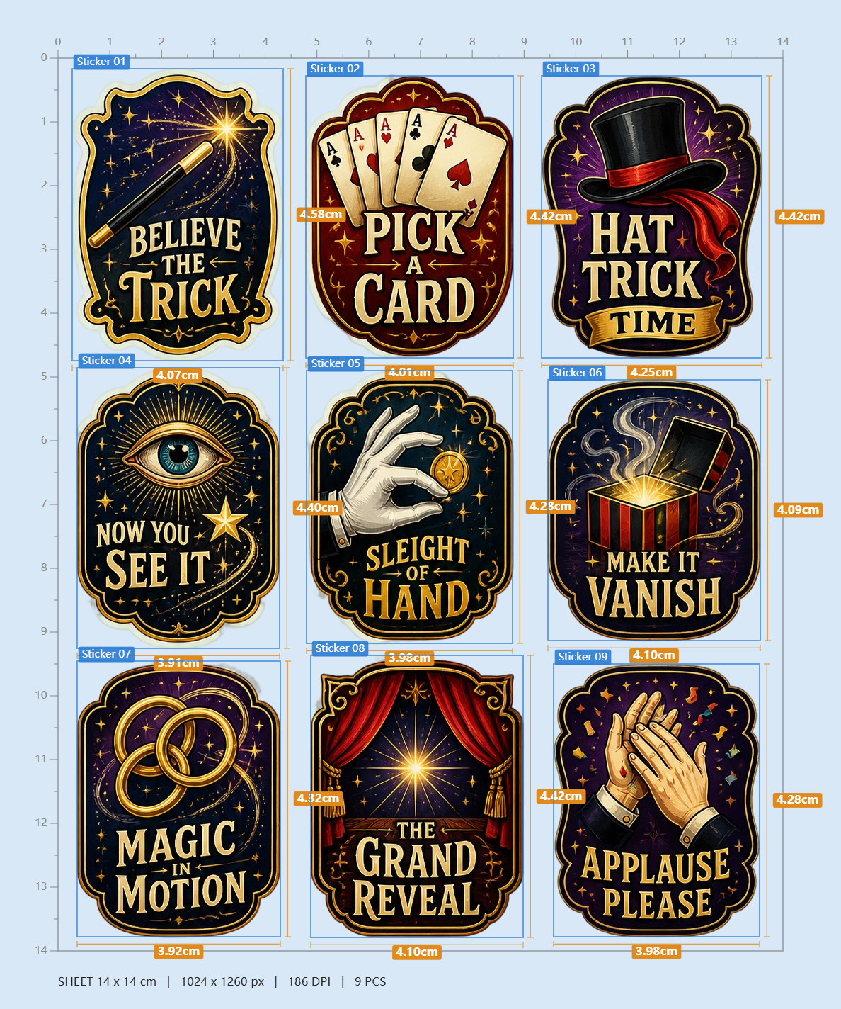 Magic Show Club Stickers Pack