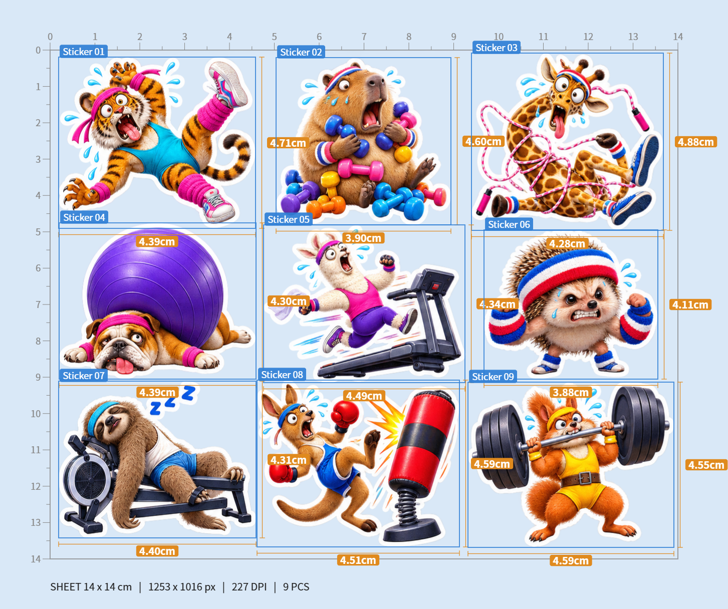 Retro Animal Gym Disaster