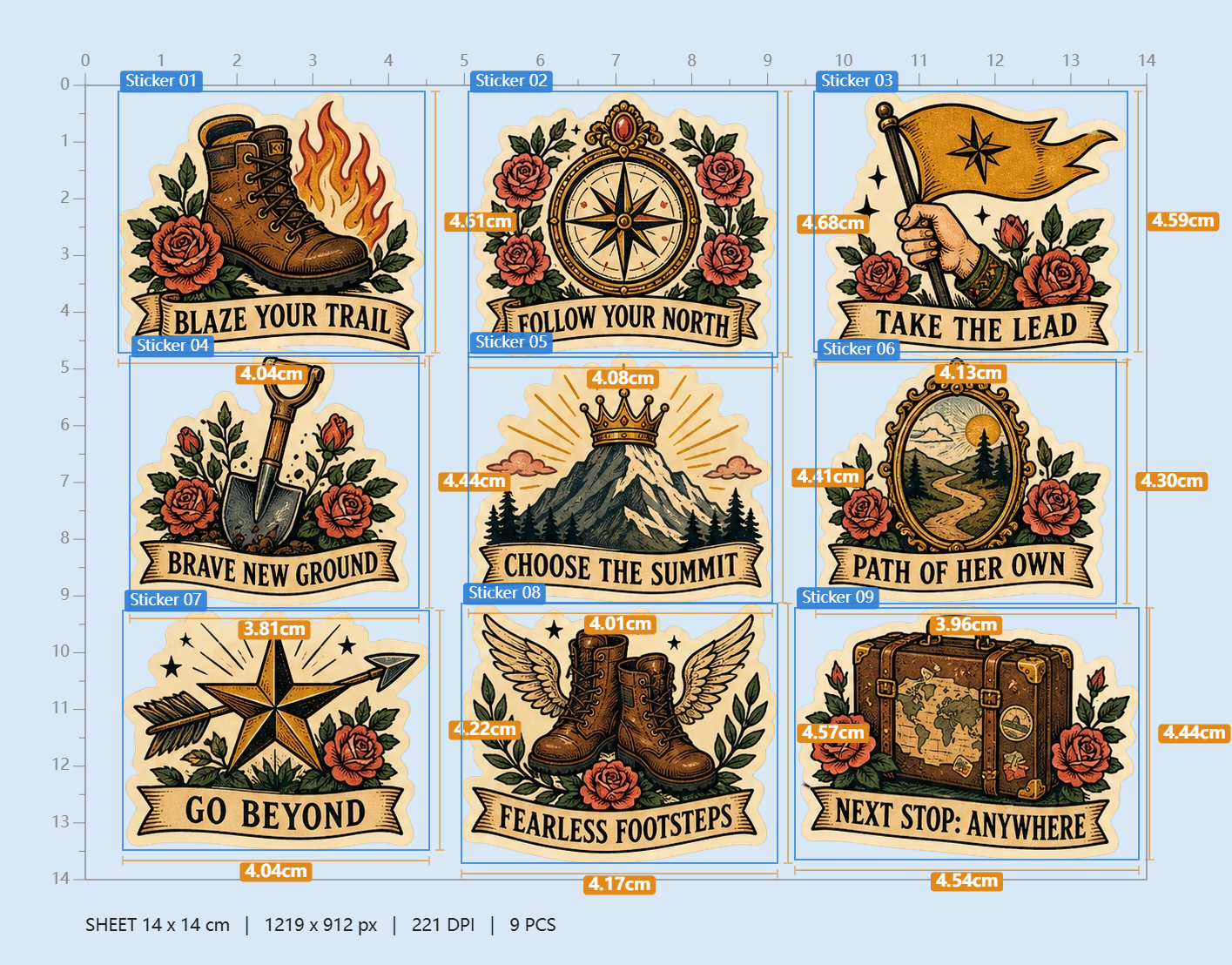 Trailblazer Spirit Space Panda Sticker Pack