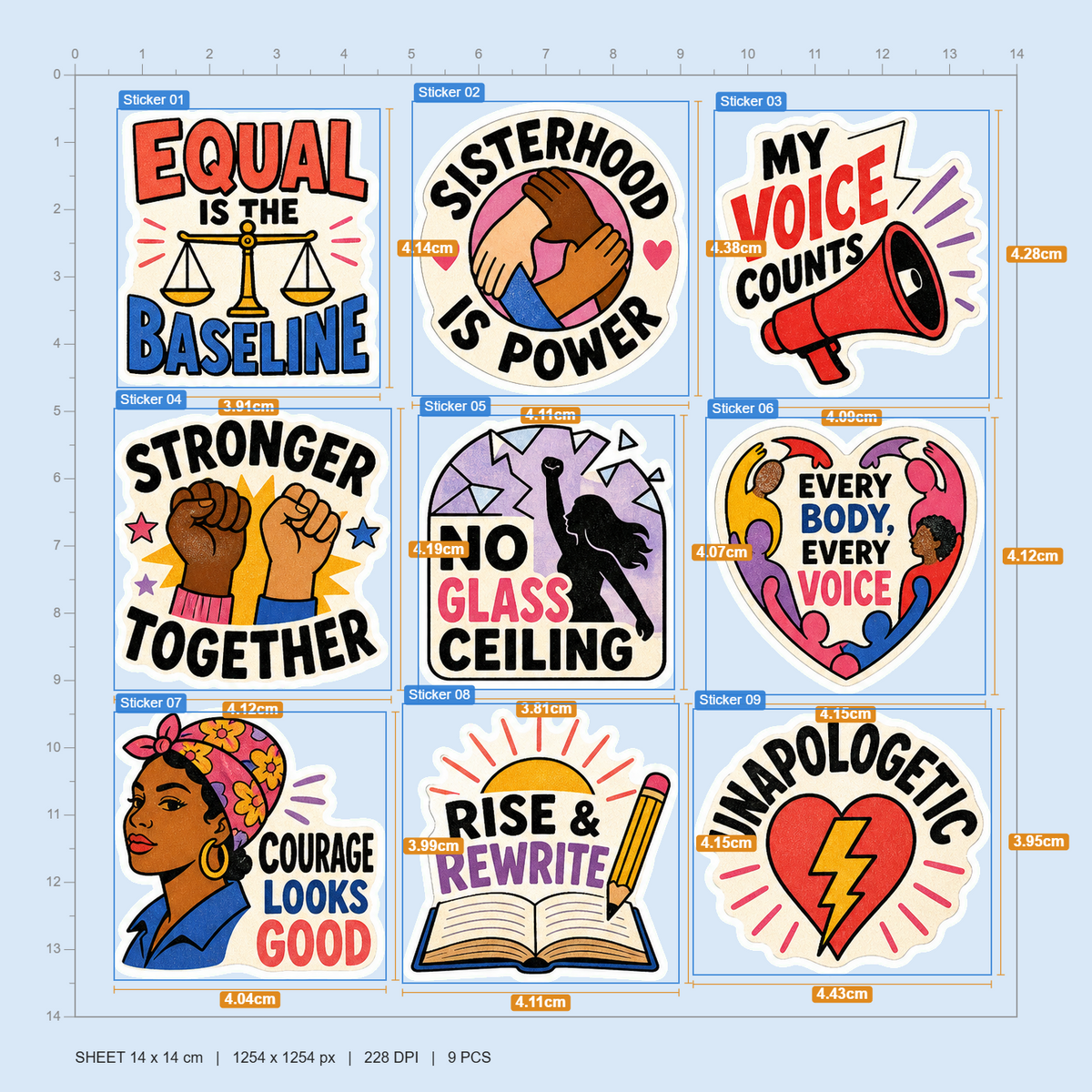 Feminist Empowerment & Sisterhood Sticker Pack