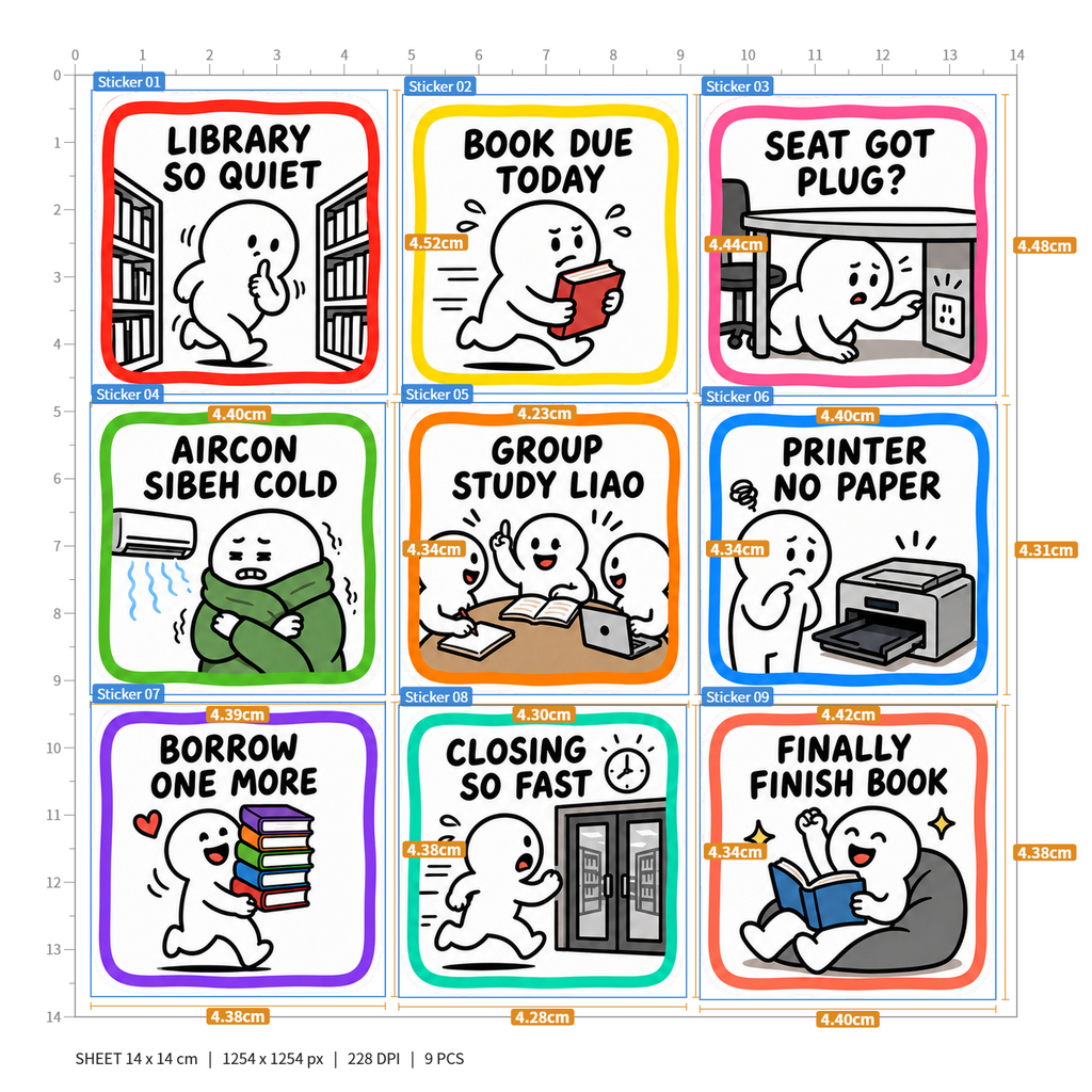 Chaotic Library Campus Stickers