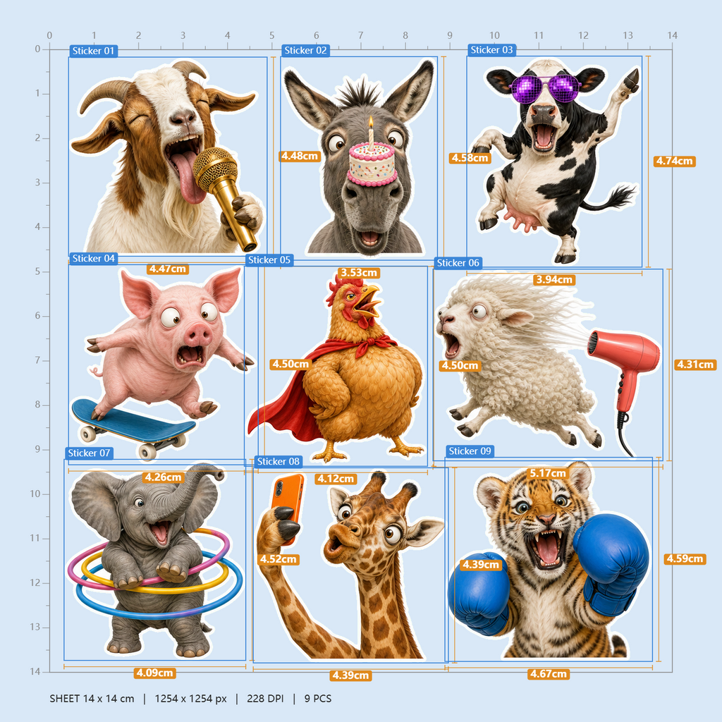 Wild Animal Reactions Sticker Pack