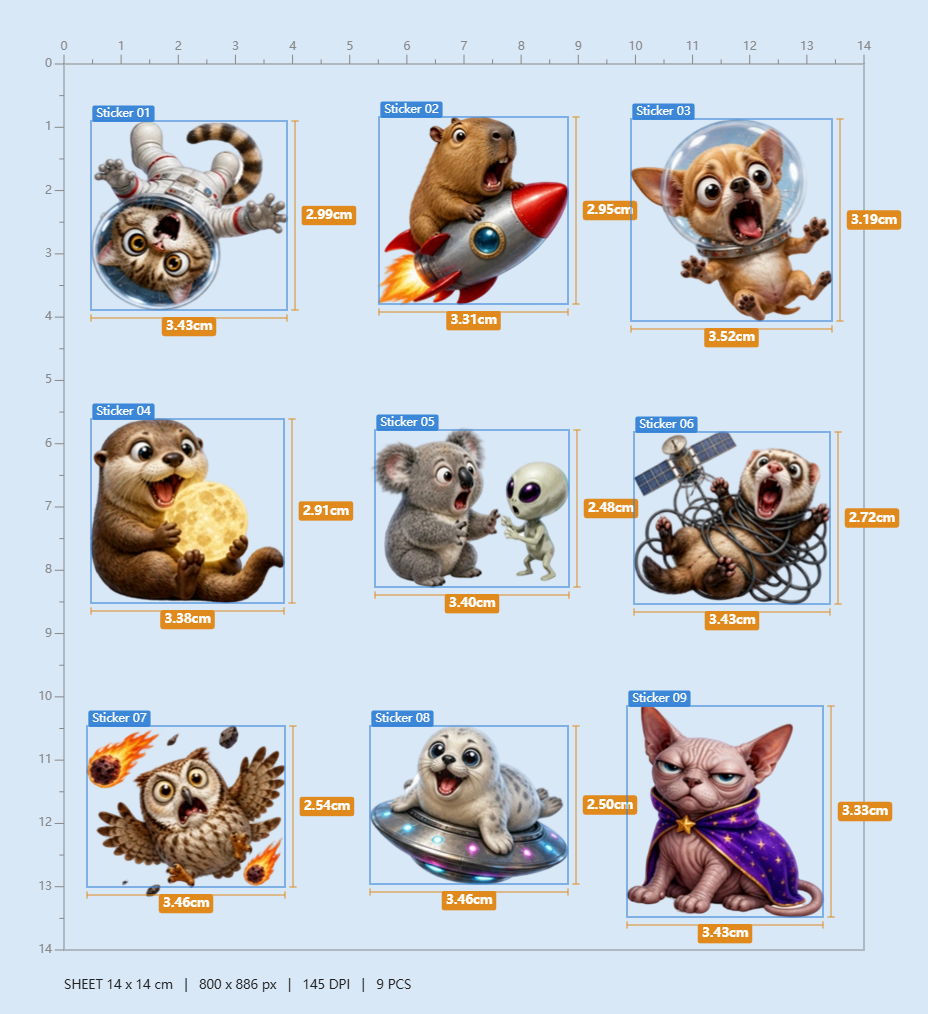 Animal Meme Waterproof Sticker Pack
