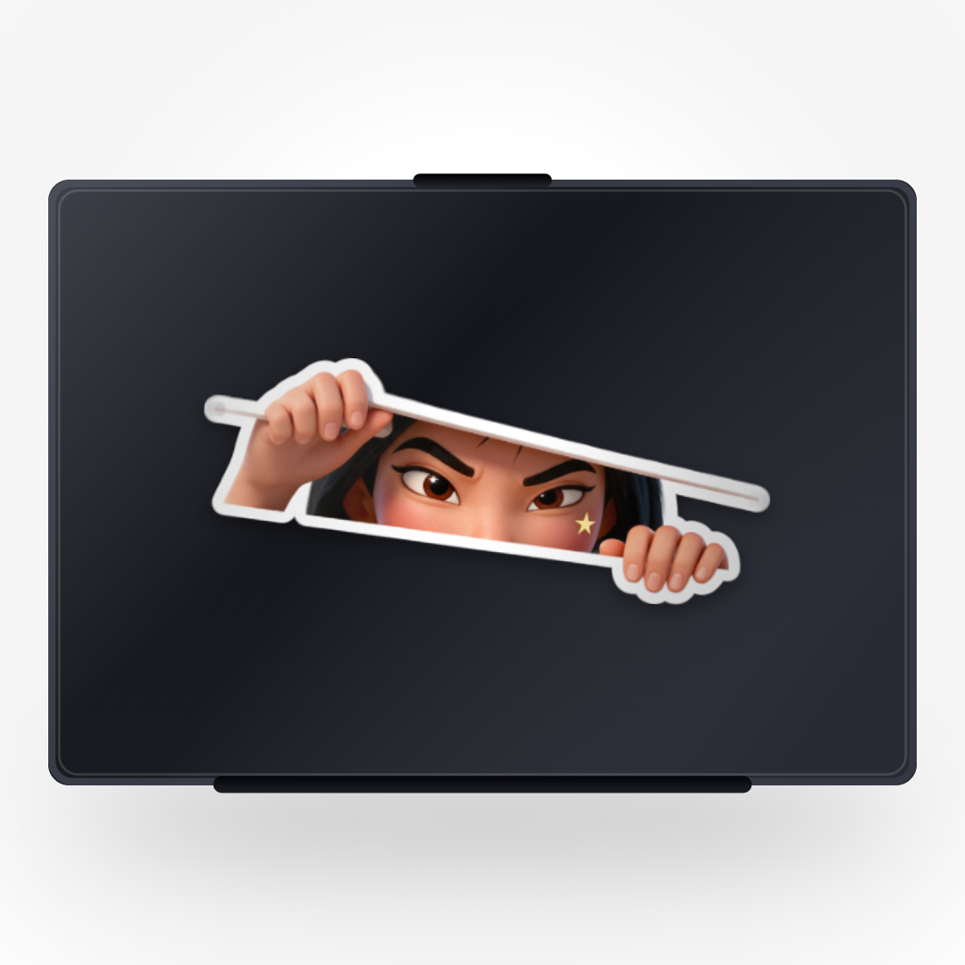 Mulan Peeking Sticker