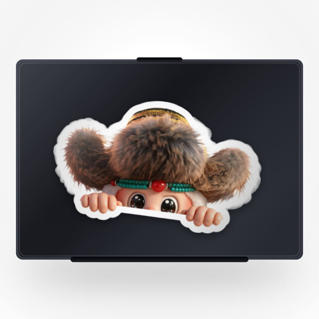 Labubu Peeking Sticker