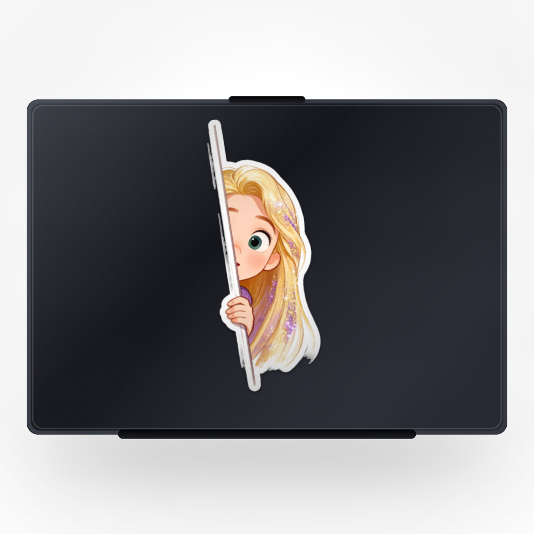 Rapunzel Peeking Sticker