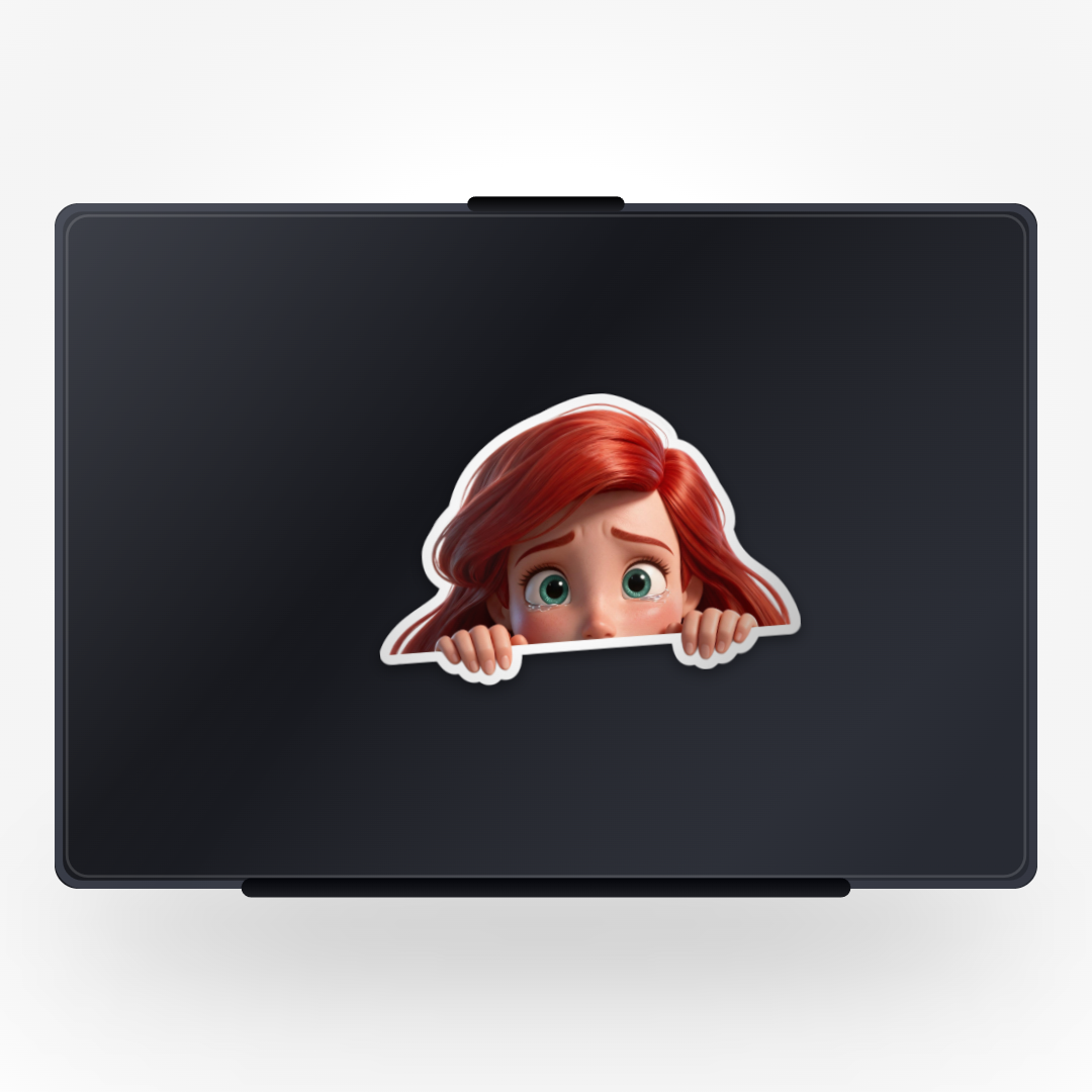 Ariel Peeking Sticker