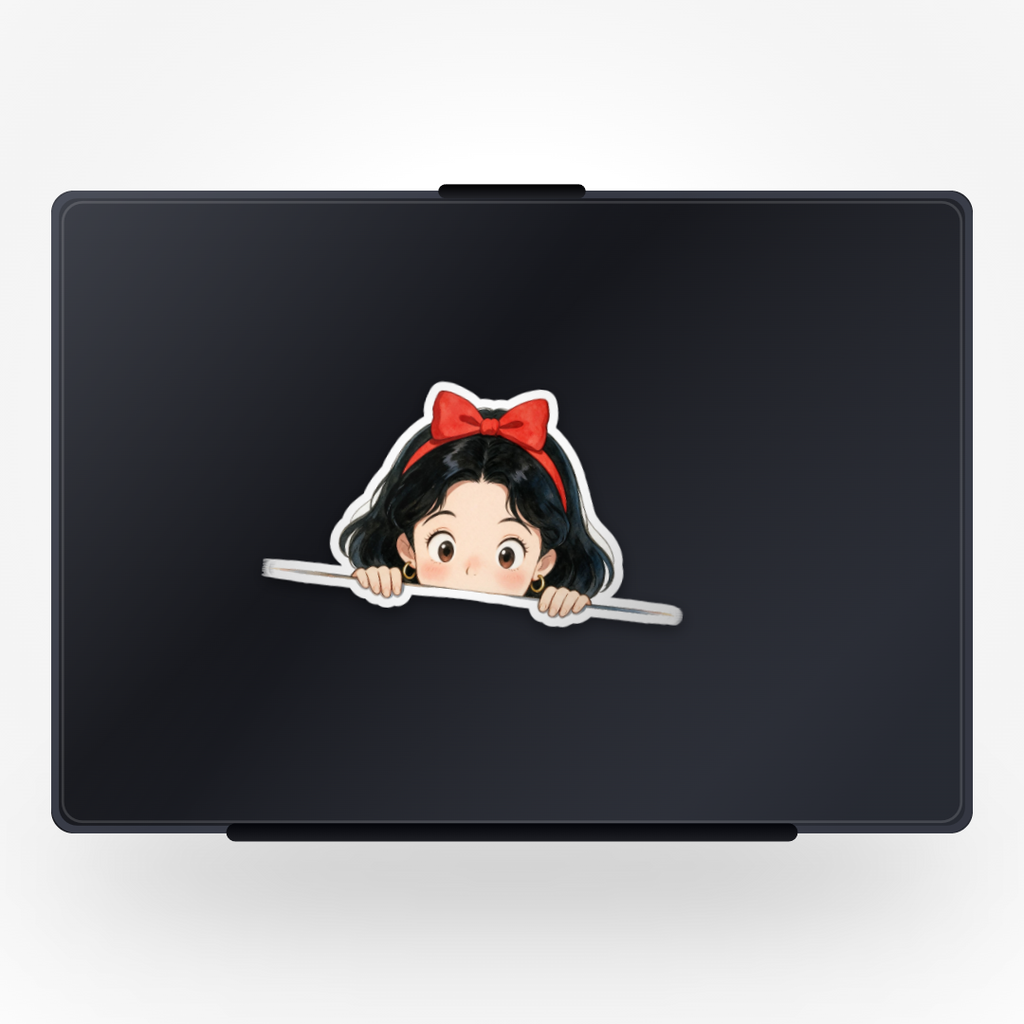 Snow White Peeking Sticker