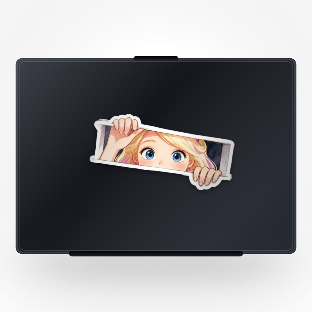 Barbie Peeking Sticker