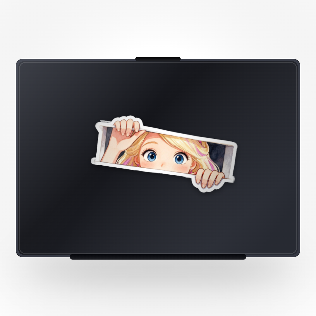 Barbie Peeking Sticker