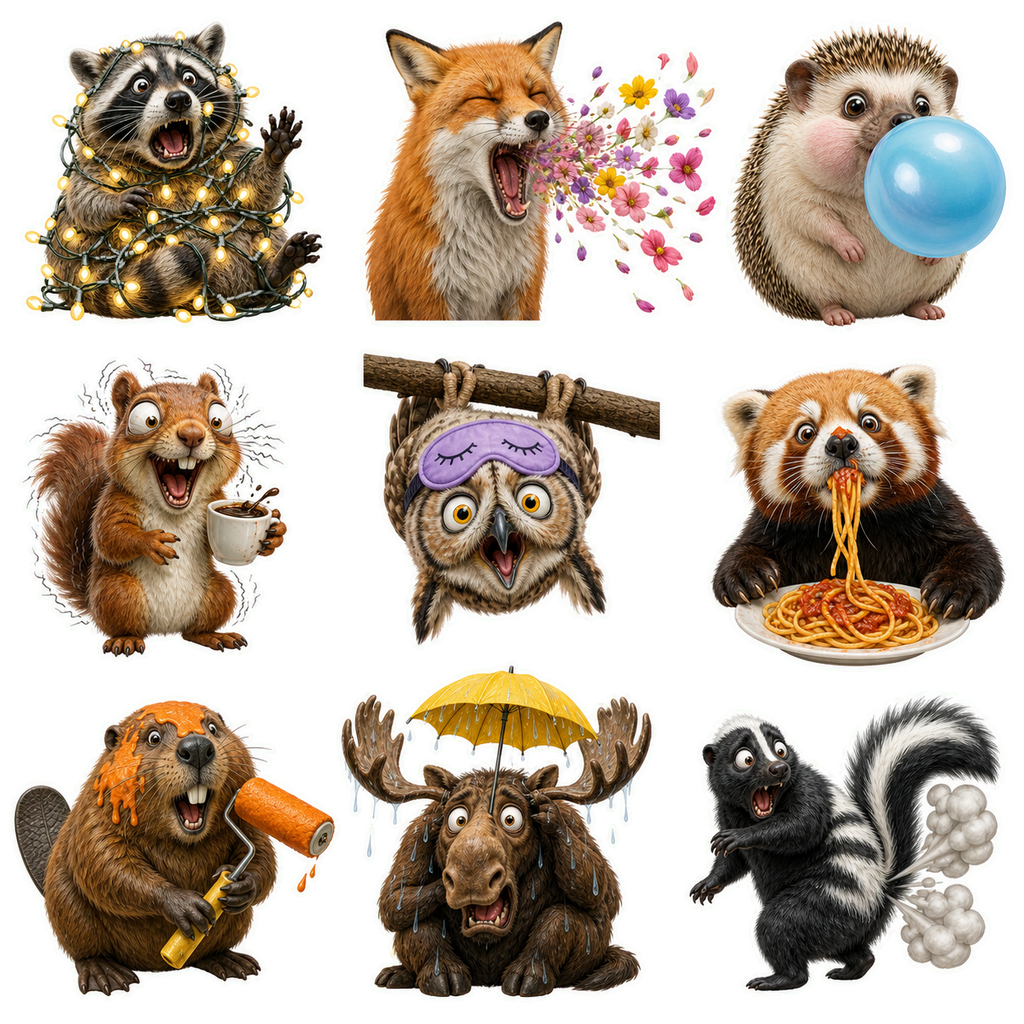 Wild Animal Reactions sticker pack product image 3