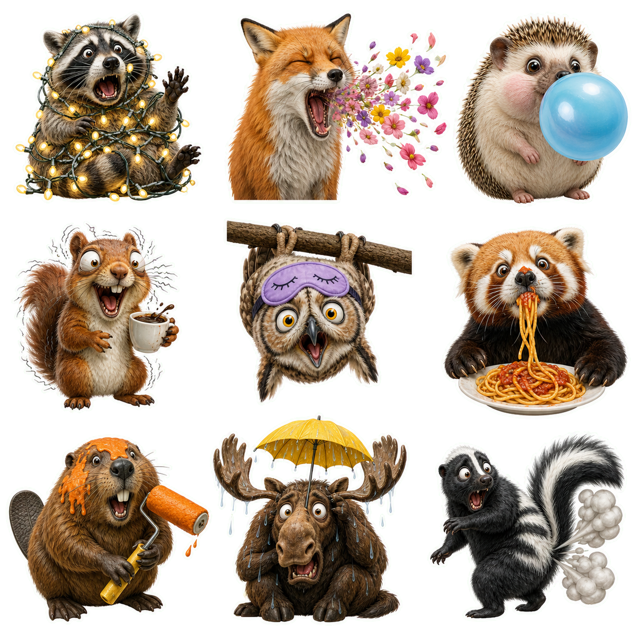 Wild Animal Reactions sticker pack product image 3