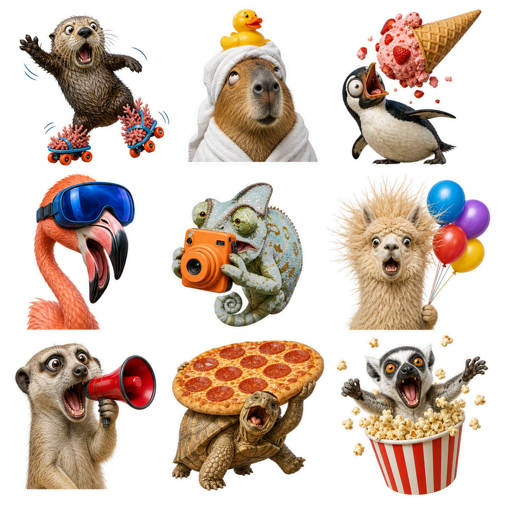 Wild Animal Reactions sticker pack product image 2