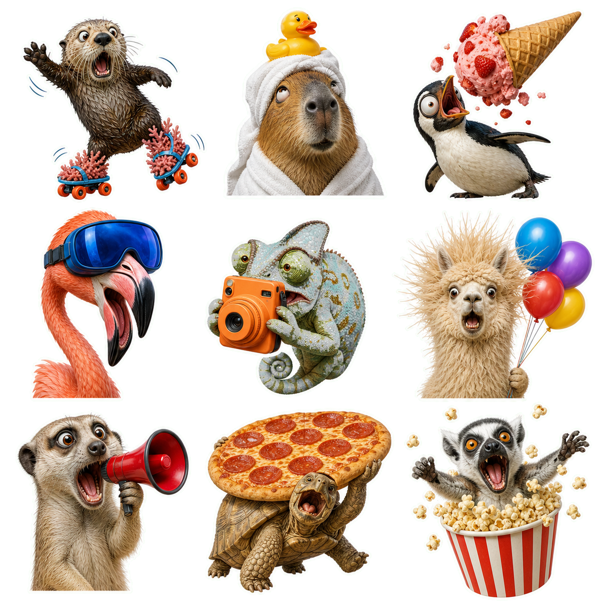 Wild Animal Reactions sticker pack product image 2