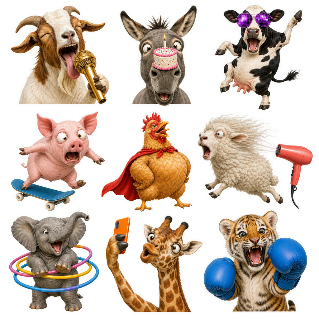 Wild Animal Reactions sticker pack product image 4