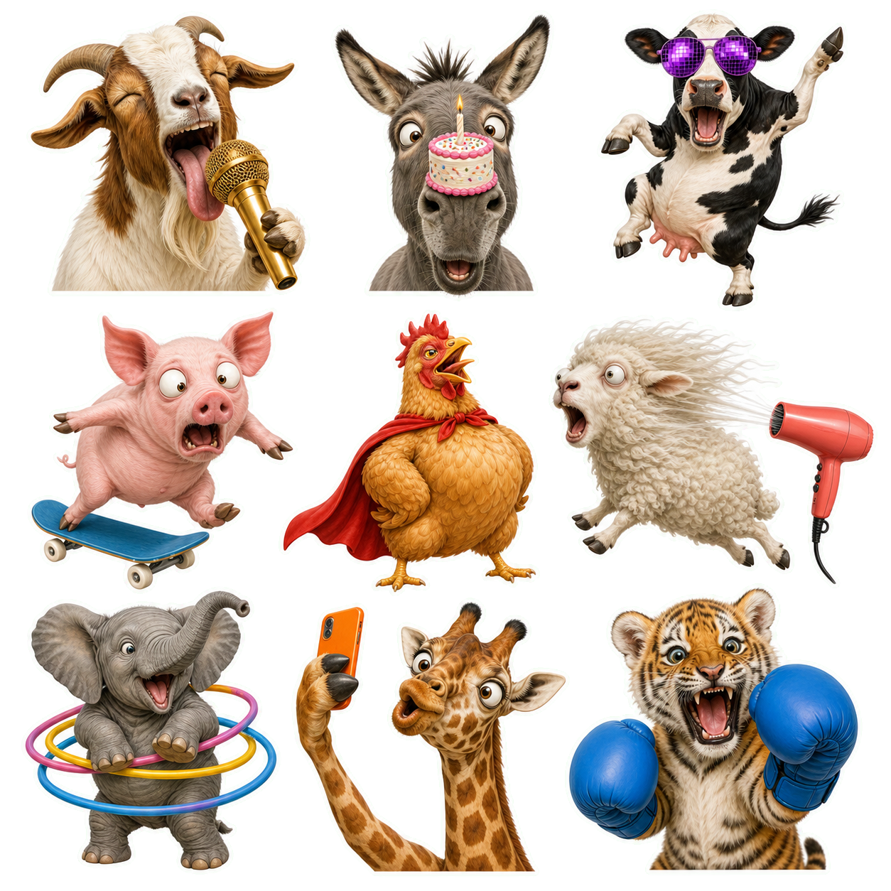Wild Animal Reactions sticker pack product image 4