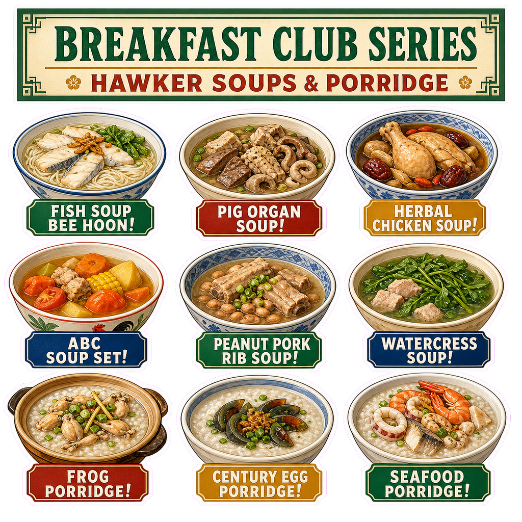 Kopitiam Hawker Soups & Porridge Sticker Pack