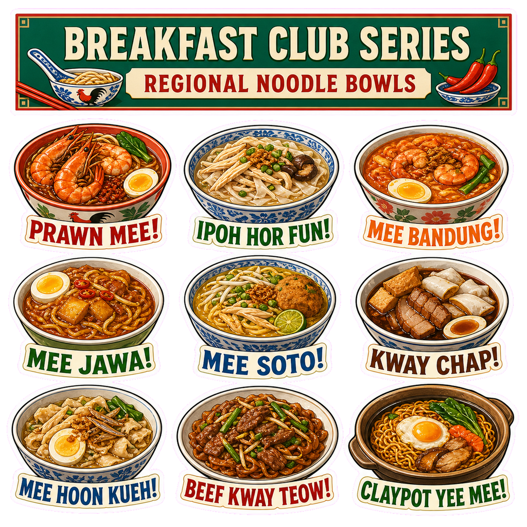 Regional Noodle Bowls Breakfast Club Sticker Pack