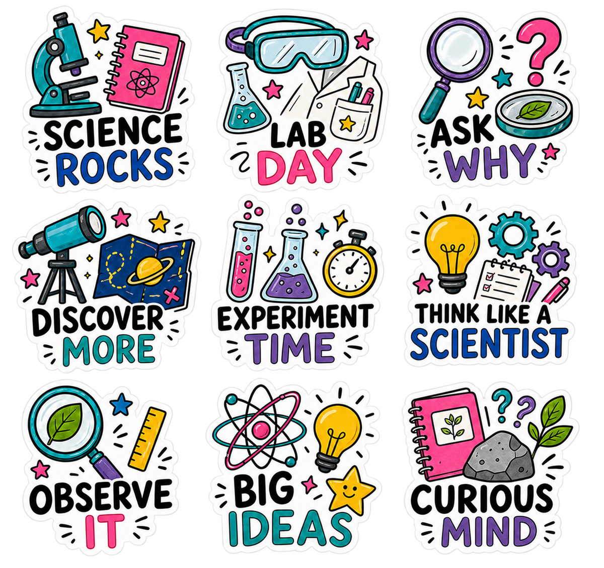 School Life & Study Vibes Sticker Pack