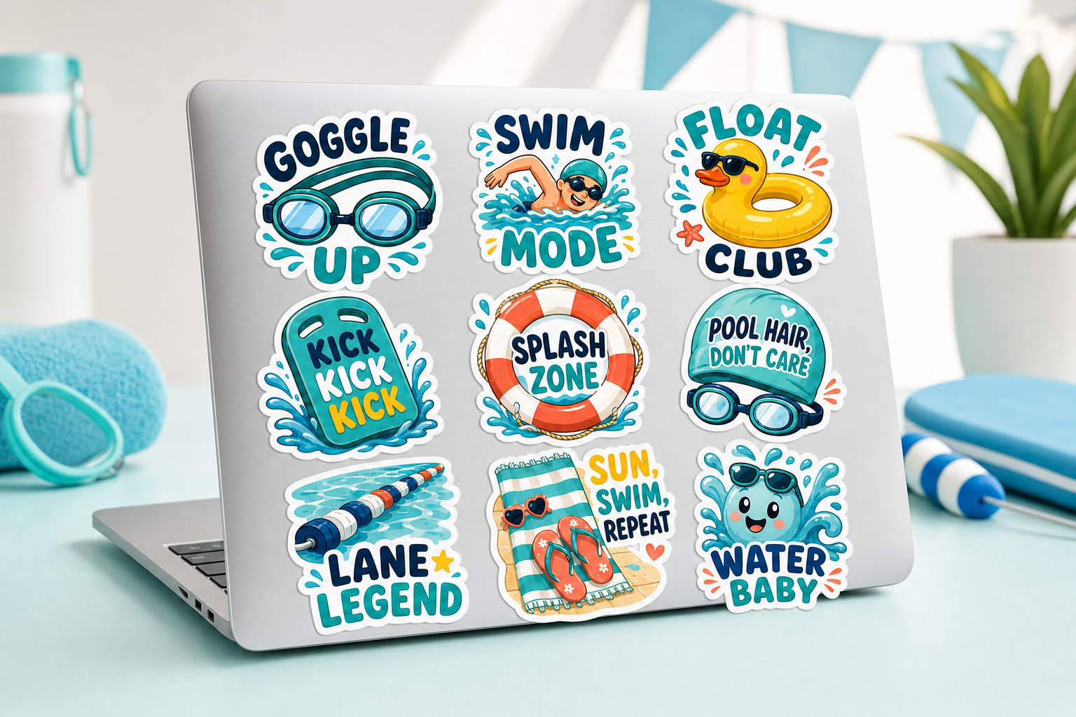 Swimming Fun Sticker Pack